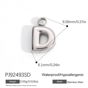 Nouveauté 2025 : Breloques personnalisées en acier inoxydable pour bijoux fantaisie, mini pendentifs lettres bulles initiales, breloques argentées pour la création de cadeaux - Product Image 2