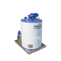 Machine à glace en flocons SINDEICE 1t 1.5t 2t 2.5t, évaporateur à glace en tambour pour le refroidissement du poisson, prix usine chinois en promotion