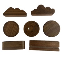 Usinage CNC, perçage et brochage sur mesure en bois de noyer noir pour accessoires de bureau haut de gamme, précision +/-0,1 mm