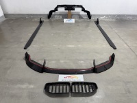 XLstyling Pièces automobiles : Diffuseur avant et calandre pour BMW G87 en fibre de carbone sèche véritable, Série 2 A-D