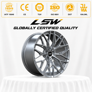 LS8002 Silver Forged Alloy Car <b>Wheel</b> Multi <b>Spoke</b> Passenger Vehicle Rim Custom 15 to 22 Inch for Upgrades - Product Image 3