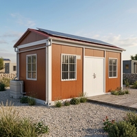 Maison conteneur solaire écologique, mini-maison préfabriquée, cabane modulaire à ossature acier pour logement hors réseau