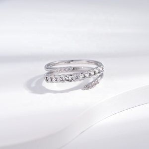 factory price plata 925 sterling <b>silver</b> hip hop three layers <b>ring</b> fashion open chunky 14k gold plated <b>adjustable</b> <b>rings</b> for girls - Product Image 1