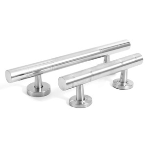 مقبض باب مزدوج الحلقة من الفولاذ المقاوم للصدأ 201 وسبائك الألومنيوم والحديد، مقبض للأبواب القديمة المضادة للسرقة، حرف معدنية - Product Image 1