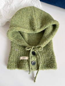 Cagoule en tricot chaud d'hiver unisexe avec masque de <span class=keywords><strong>ski</strong></span> de protection des oreilles style coréen du sud numérique - Product Image 3