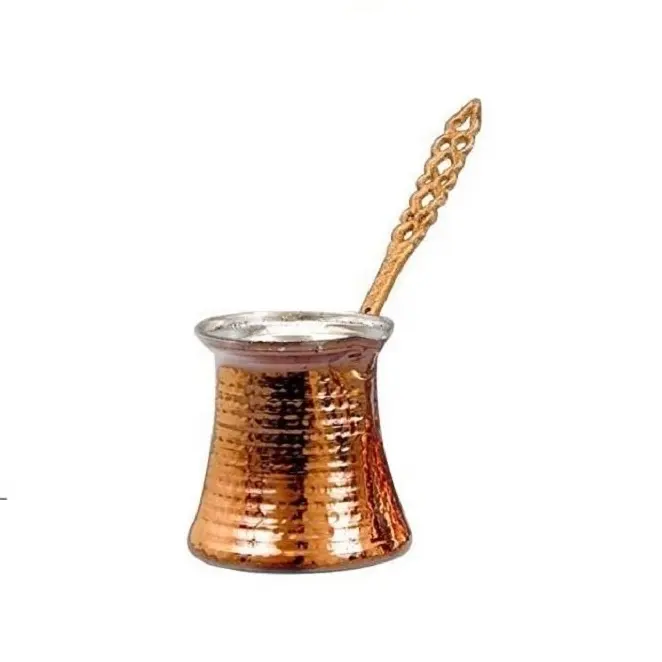 Arabic Coffee Planter Hammered Design Pure Copper Turkish Coffee Pots For Luxury Hotel Kitchenware Espresso Supplies