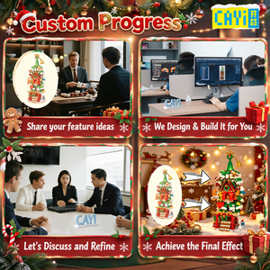 ชุดตัวต่อคริสต์มาสแบบกำหนดเอง ของเล่นตัวต่อคริสต์มาสแบบกำหนดเอง ผลิตตามแบบ OEM/ODM รับออกแบบและผลิต - Product Image 2