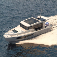 Bateau de pêche et yacht de sport de luxe en aluminium SHUIMAN JINSHAN 9,5 m, vitesse 20 nœuds, moteur hors-bord pour loisirs