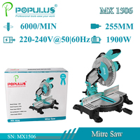 IPOPULUS 220v 255mm 10 pouces 1900w entraînement par courroie composé scie à Table à onglets Portable professionnel électrique en aluminium scie à bois