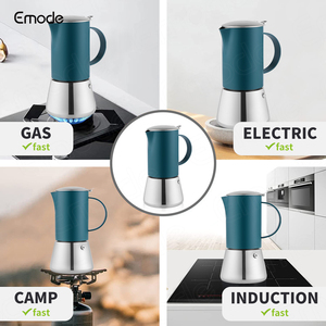 <span class=keywords><strong>Cafetera</strong></span> Espresso de 6 Tazas, <span class=keywords><strong>Cafetera</strong></span> Moka de Acero Inoxidable y <span class=keywords><strong>Cobre</strong></span> para Estufa - <span class=keywords><strong>Cafetera</strong></span> <span class=keywords><strong>Italiana</strong></span> para Espresso - Product Image 5
