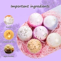 Marque privée Boules de bain aromathérapie bio parfumées Boules de bain végétaliennes grandes bombes de bain coffret cadeau