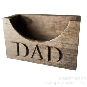 Wooden <b>Hat</b> Rack Baseball Style Solid Wood Storage Stand For Home Living Room Bedroom DAD Engraved Design - Product Image 3