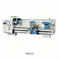 Tour à métaux manuel de précision YH6133 avec tête à engrenages, pour usage industriel, bricolage et formation, mini-tour d'établi