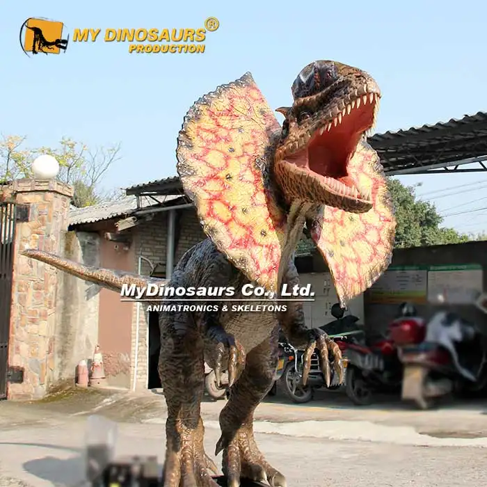 Mijn Dino Ad-178 Animatronic Dinosaurus Park Infraroodsensoren Dinosaurus Dilophosaurus