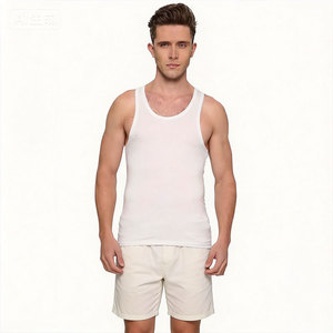 Custom <b>Men</b> Tank Top OEM Factory Underwear Cotton Sleeveless Shirts Tank Shirt Wholesale Tops Sleep ShirtBulk Production Supplier - Product Image 1