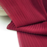 Kain Pleated Chiffon Mutiara 1CM/0.5CM 100% Polyester 75D High Twist untuk Gaun
