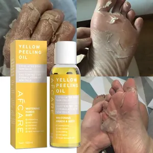 Aceite Peeling amarillo, venta al por mayor, revitalizador de piel sin sulfato, nutritivo y ácido salicílico, aceite Peeling glicólico para cara y cuerpo