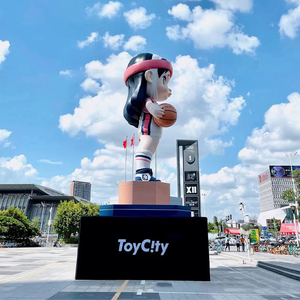 K251 Figurine en résine de basket-ball Love Baby Girl Décoration publique personnalisée Statue d'<span class=keywords><strong>anime</strong></span> de jardin Décoration d'art - Product Image 3