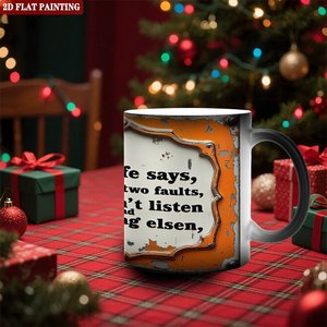 Frosted Black 11oz <b>Ceramic</b> <b>Mug</b> Heat Color Changing Magic Cup For Friend Gathering Party Drinking - Product Image 2