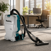 Aspirateur à dos sans fil Makita DVC660ZX4, sans balais, pour hôtel et avion