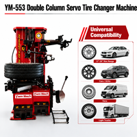 Machine à changer les pneus à double colonne YuanMech YM-553, 13-26, équipement de changement de pneus de voiture, certifiée CE, moteur 1,1 kW
