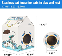 Haute qualité Pet chat Portable maison boîte pliable chat abri grand intérieur carton durable maison pour animaux de compagnie mignon carton chat maison