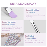 Set Kuas Nail Art Aurora, Set Lengkap Pena Lukis Garis, Pena Lukis Gradasi, Pena Lukis Bunga, Pena Terapi Cahaya Khusus, Alat Kuas