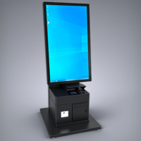 Haute qualité 23.6 "écran tactile de bureau kiosque debout au sol lecteur de codes à barres Scanner de passeport enregistrement interactif en libre-service