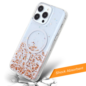 KINGSOUL Strong Magnet <b>Wireless</b> <b>Charging</b> TPU Shockproof Phone <b>Cases</b> Glitter Design for Multiple Brands-Mobile Phone <b>Cases</b> - Product Image 6