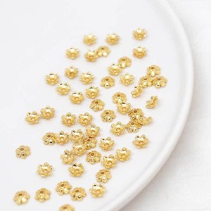 Alloy Six Petal Flower Holder 6mm Gold Plated Bead Spacer For DIY Jewelry Making Accessories - Product Image 4