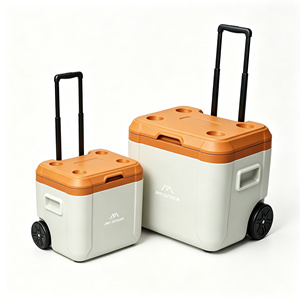 Insulated box, refrigerated box, car ice cooler, cold storage and fresh-keeping box, outdoor <b>camping</b> portable <b>trolley</b> case - Product Image 4