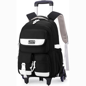 Hot <b>Sale</b> Waterproof School Backpack Removable <b>Trolley</b> Wheels Cheap Nylon Lining Zipper Students All Directly Supplied China - Product Image 4