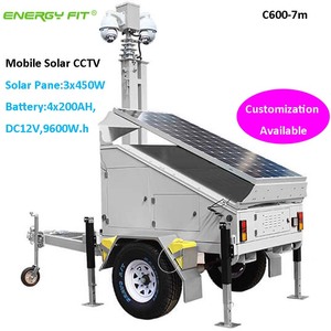 ENERGYFIT C600-7M Tragbarer CCTV-Kameraturm Mobiler Solar-Sicherheitsanhänger mit NAS-Speicher - Product Image 2