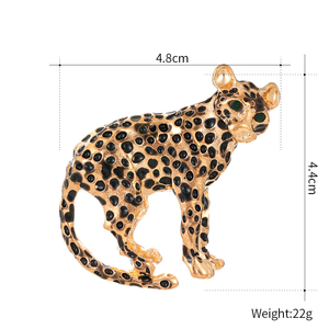 أحدث تصميم بروش جلد النمر سبيكة ملابس نسائية هدايا الحفلات بروش ليوبارد بروش على الطراز الحيواني - Product Image 2