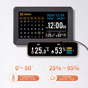 Reloj de Pared Digital Analógico con Calendario Electrónico, Estilo Moderno de Fábrica, Multifunción, Temperatura, Humedad, Pantalla Grande, Radio, Alarma - Product Image 4