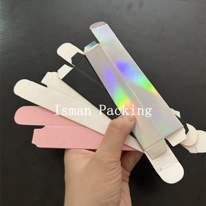 Caja Plegable para Brillo Labial ISMAN, 21*121mm, Rosa, Blanco, Negro, Papel Holográfico, Empaquetado al por Mayor, Marca Privada, Fábrica Profesional - Product Image 2