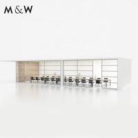 M&W Factory Manufacturer Aluminium Glass Office Partition Wall Frame Soundproof Design Office Partition