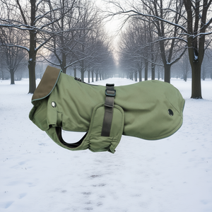 Abrigo para Perro Hermy, Talla XS, 28 cm, Verde Oliva, Chaqueta para Perro, Invierno, Cálido, para Uso en Exteriores - Product Image 3