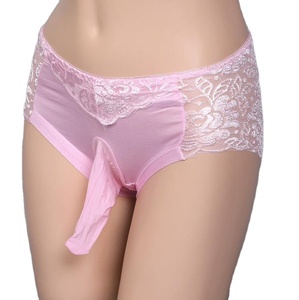Manicotto senza cuciture per <span class=keywords><strong>pene</strong></span> Slim Boy Men Sexy Lingerie abbigliamento slip in pizzo Shorts intimo classico a maglia beni sani % - Product Image 1