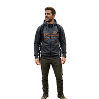 Sweat-shirt à capuche unisexe en molleton solide d'hiver personnalisé avec impression DTG Kornit, 100% coton, décontracté