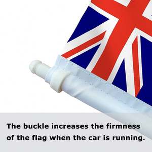 Drapeau de voiture australien, drapeau automobile AU avec clip de fixation pour fenêtre, polyester écologique, impression double face - Product Image 3