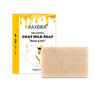 Jabón <span class=keywords><strong>Artesanal</strong></span> Orgánico de Leche de Cabra para el Cuidado de la Piel de Marca Blanca, Limpieza Profunda, Previene el Acné, Hidratante, 100g - Product Image 1