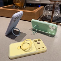 Funda Magnética Esmerilada Colorida al por Mayor con Anillo Soporte para iPhone 17 16 15 Pro Max, Carcasa Antigolpes de PC Tipo Gelatina