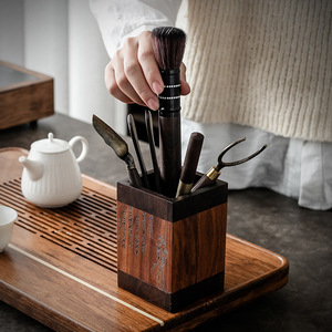 Juego de Té Oogishido Seis Caballeros de Ébano, Forma Cilíndrica, Herramientas Multifuncionales para Preparar Té - Product Image 2