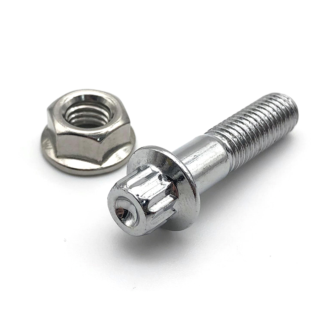 flange bolt Gr5 titanium hex flange nut 8mm m4 m6 m7 m7x32 titanium bolt m8 12 point flange bolt and nut