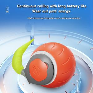 Sıcak satış otomatik kedi Teaser topu elektrik kendinden dönen haddeleme topu kapalı kediler eğitim ve oynamak için - Product Image 6