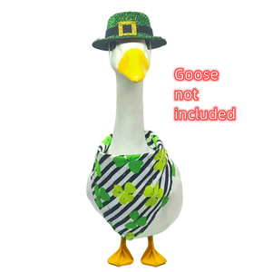 Irish Courthouse Decoration St. Patrick's Day Duck Costume Striped Clover Floral Triangle Hat Pet <b>Clothes</b> - Product Image 1