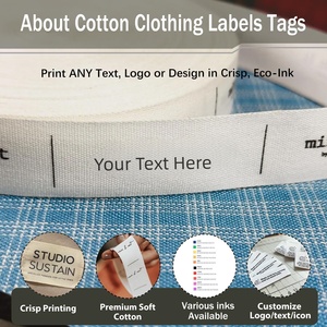 Etiquetas de Algodón para el Cuidado de la Ropa con Logotipo de Marca Ecológicas y Económicas, Etiquetas de Algodón Orgánico 100% Suaves Impresas - Product Image 5