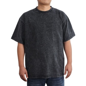QUATU MOQ 1PC Printing on Demands Silk Screen Print 250gsm Heavy Weight Custom Vantage Acid Washed <b>Tshirt</b> Oversize - Product Image 3