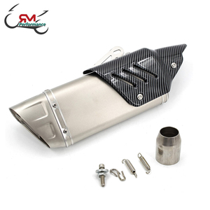 51mm universel moto Akra échappement M1 silencieux en Fiber de carbone bouclier thermique DB tueur pour Yamaha <span class=keywords><strong>R1</strong></span> R3 R6 Ninja400 250 Tmax 530 - Product Image 3